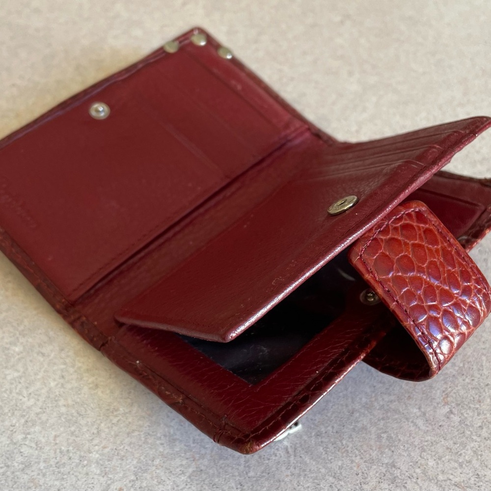 Brighton Red Embossed Croc Wallet - Picture 7 of 8